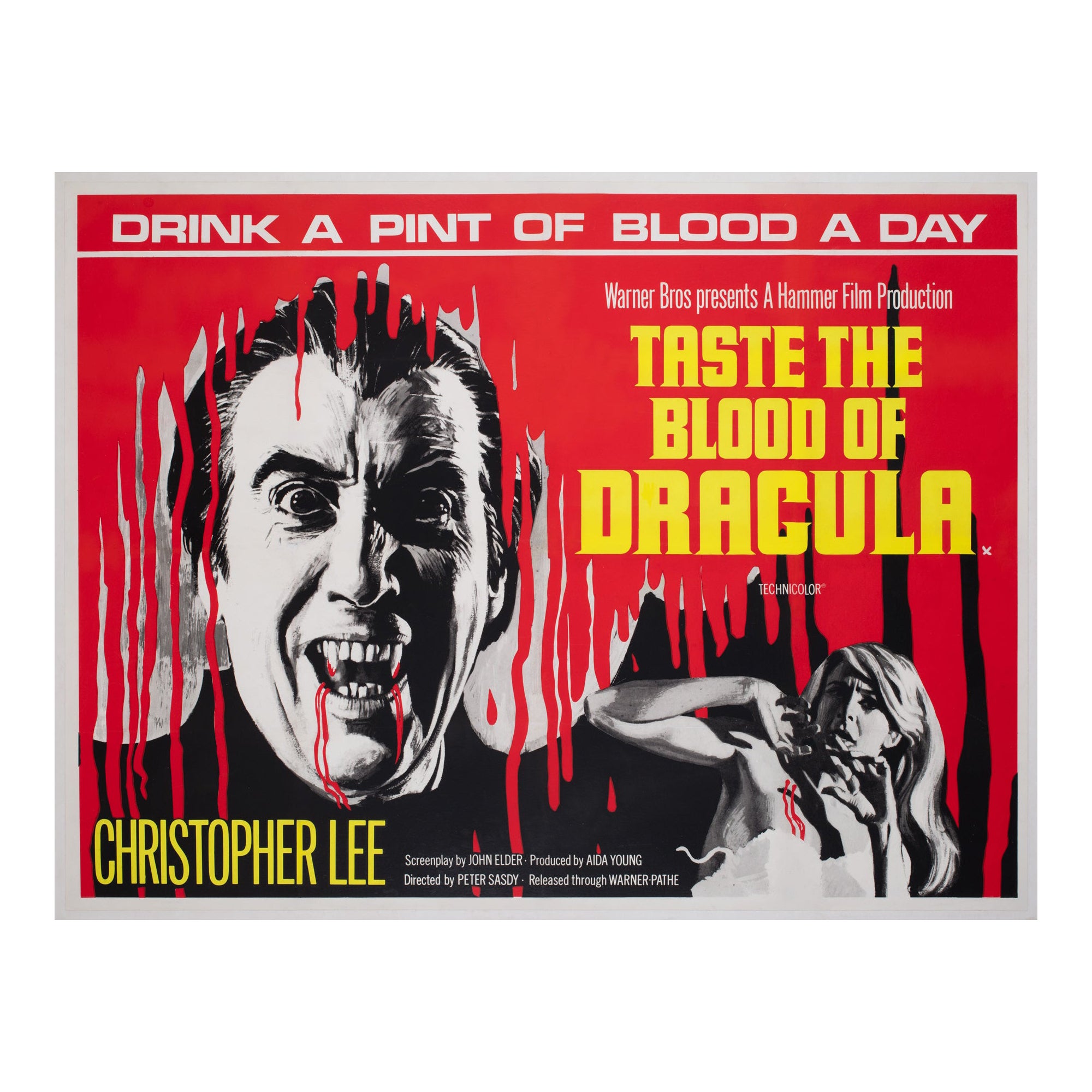Taste The Blood of Dracula 1970 UK Quad Film Movie Poster