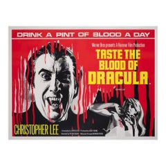 Taste The Blood of Dracula 1970 UK Quad Film Movie Poster