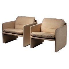 Two "Springtime" Suede Lounge Chairs by Marco Zanuso for Arflex, Italy, 1960s