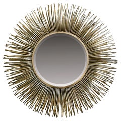 Brutalist metal mirror