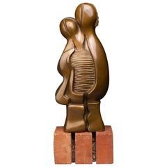 David Erevantzi ( 1940-Armenia) : „Maternity“, Original-Skulptur, ca. 1980-85