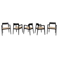 Early Set of 5 Edward Wormley Riemerschmid Chairs, Dunbar Furniture, 1947