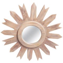 Wooden Starburst Mirror