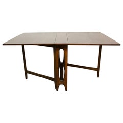 Sculptural Walnut Drop-Leaf Table by Bendt Winge for Kleppe Norway