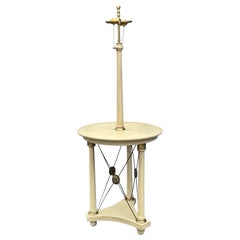 Julia Gray Ltd. Tavolo da lampada rotondo dipinto in stile neoclassico di New York