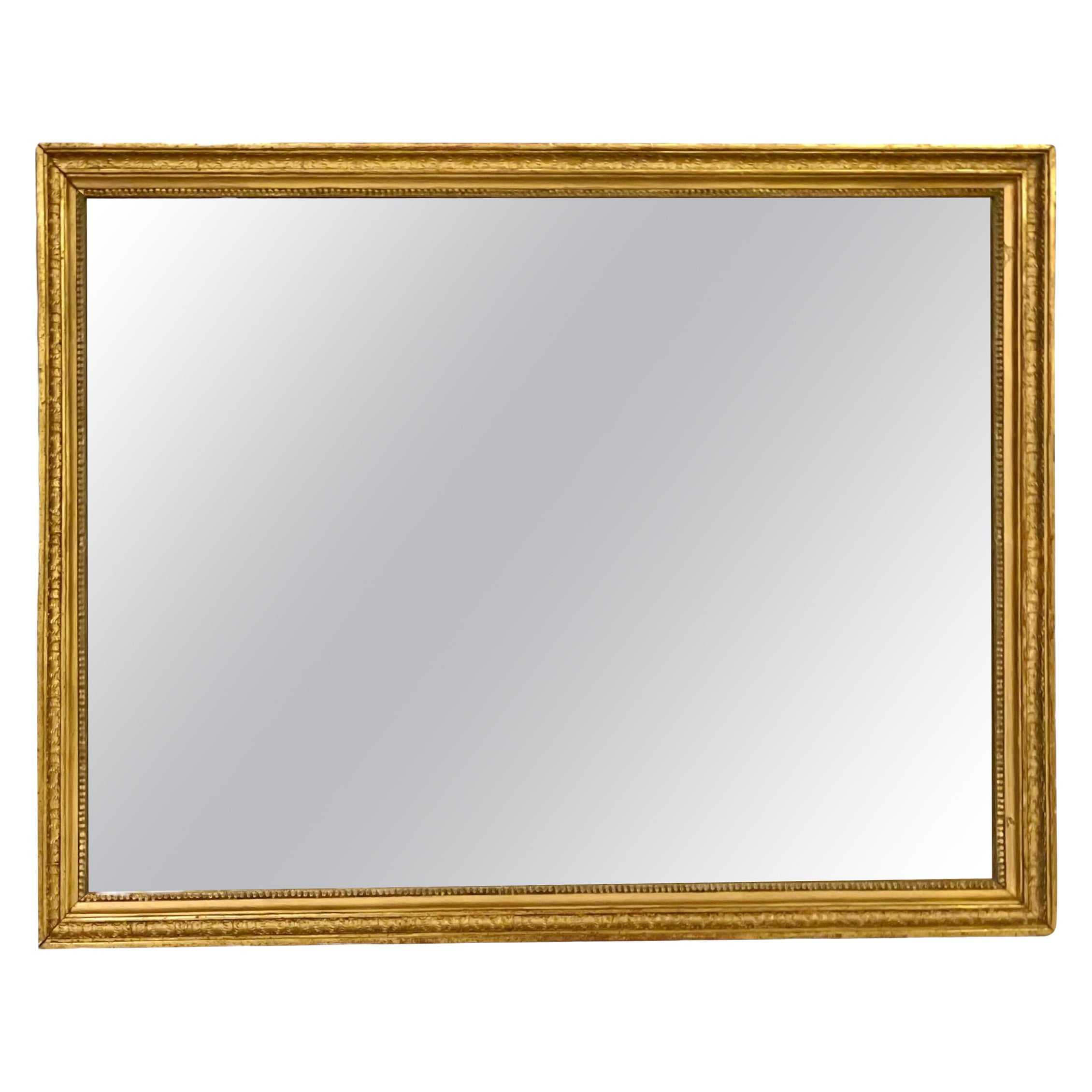 Miroir mural rectangulaire doré du 19e siècle en vente