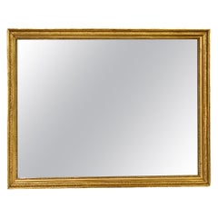 Miroir mural rectangulaire doré du 19e siècle
