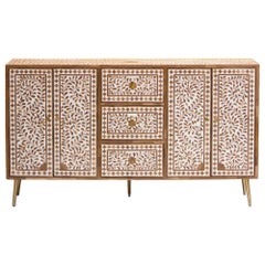 Buffet en marqueterie de bois de teck
