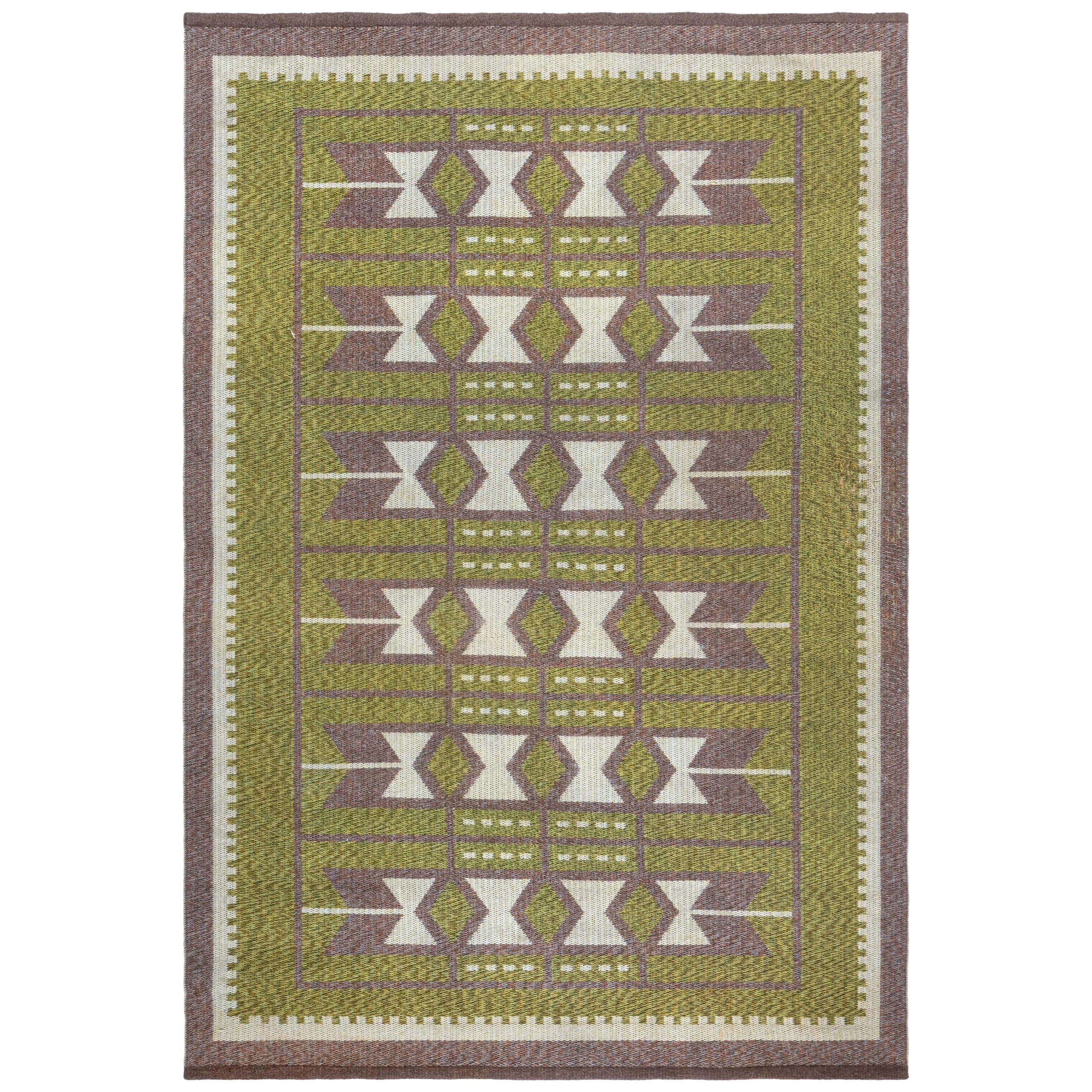 Doris Leslie Blau Vintage Swedish Double Sided Rug For Sale at 1stDibs
