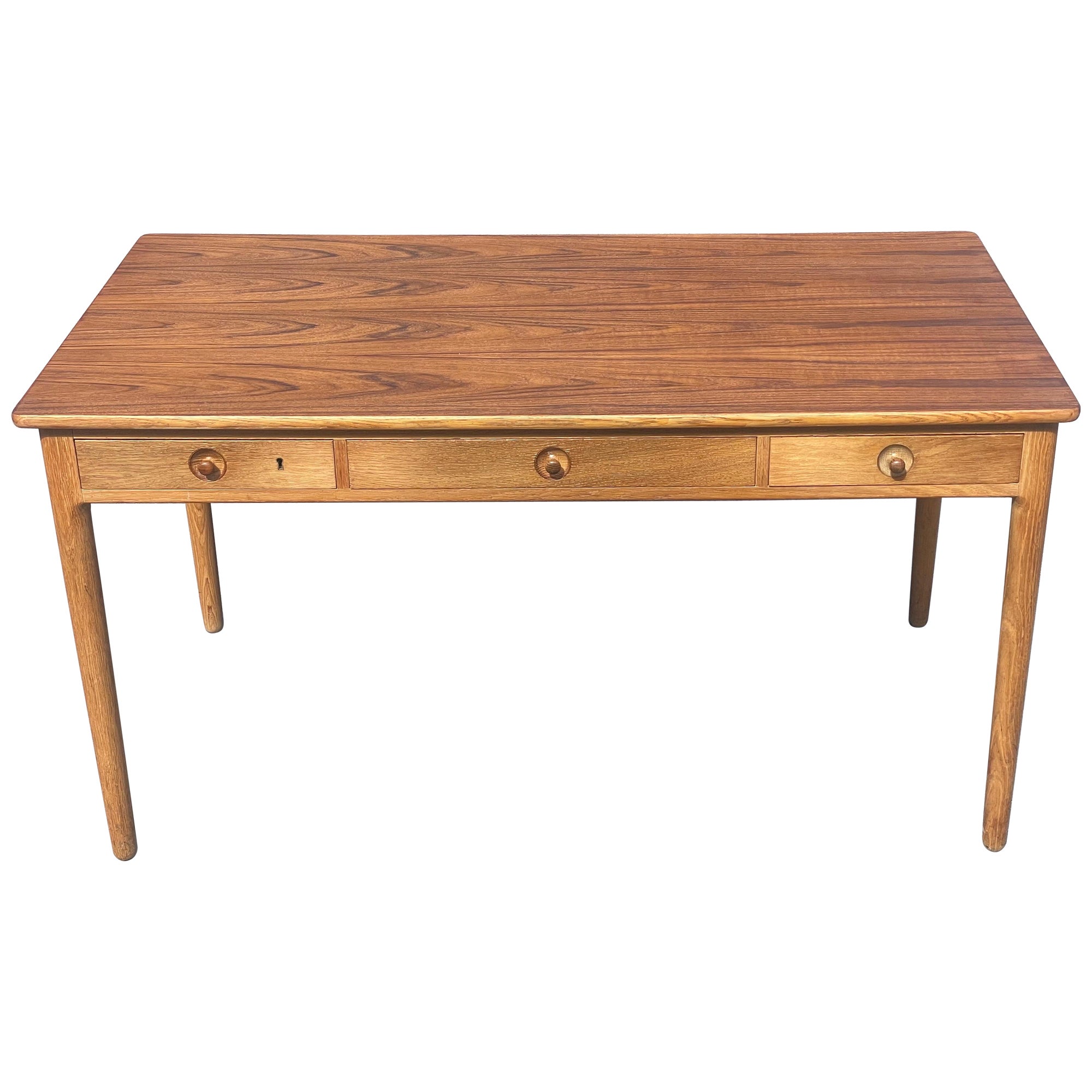 Scrivania Oak di Hans Wegner per Andreas Tuck, Danimarca, anni '50