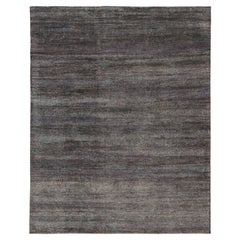 Tapis de style marocain de Rug & Kilim en gris avec des motifs bleus sur toute la surface