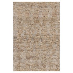 Rug & Kilim’s Oversized Contemporary Textural Rug in Beige-Brown and Gray Tones