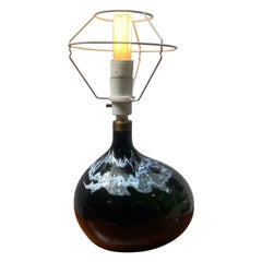 Emerald green Holmegaard Table Lamp by Michael Bang, Denmark, 1970s