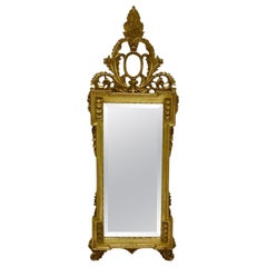 Mid-Century Italienisch geschnitzt Giltwood Spiegel mit Französisch Styling