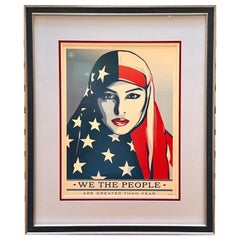 Framed Shepard Fairey "We the People: Are Greater than Fear" Print