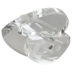 Interlocking Hearts Klares Lucite „Love-Skulptur“ des Künstlers Michael Gitter