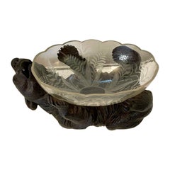 Unusual Antique 19th Century Victorian Black Forest Bear Bowl
