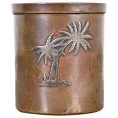 Heintz Arts & Craft Argent Sterling sur Bronze Coupe d'allumettes ou porte cure-dents