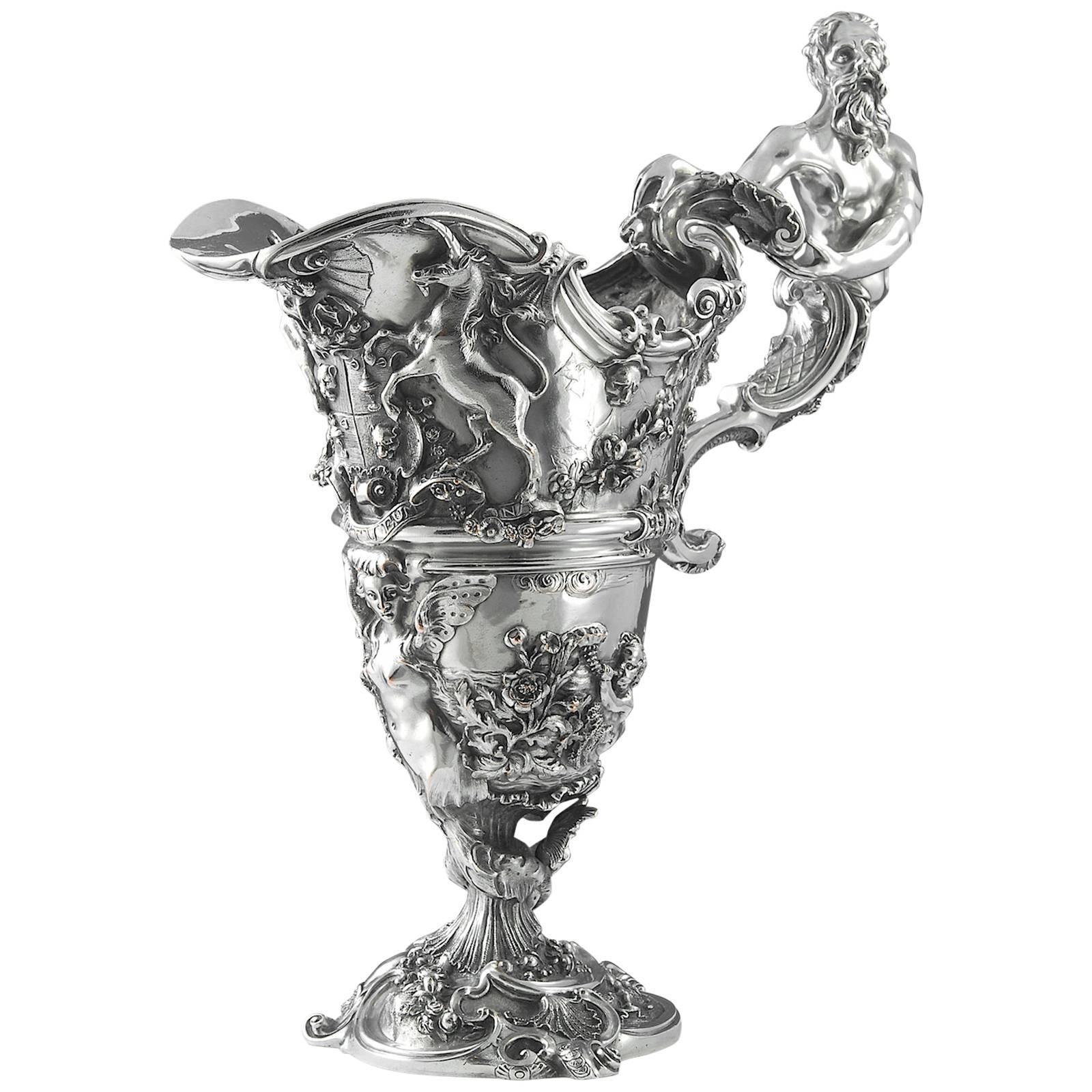 19th Century Ewer by Elkington, after the Original by Paul de Lamerie For Sale