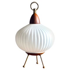 Mid-Century Desk Lamp Teak and Brass, Denmark 1960