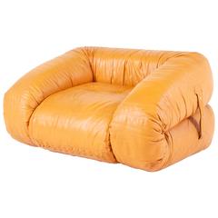 Rare Leather Anfibio Chair Bed by Alessandro Becchi for Giovannetti 1