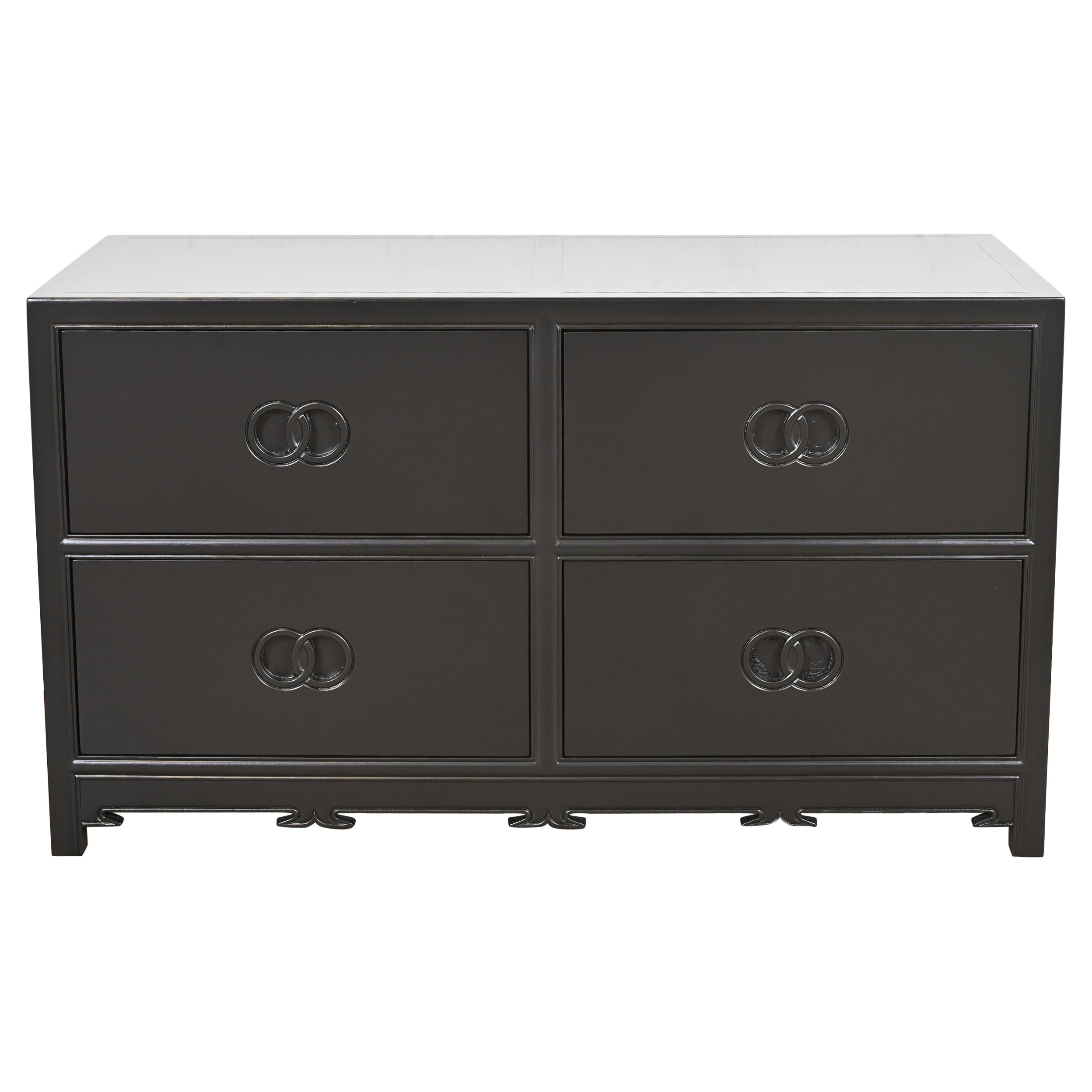Michael Taylor für Baker Furniture Far East Kollektion Schwarz lackierte Kommode