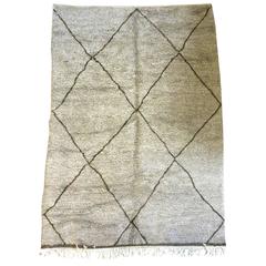 Soft Grey Beni Ouarain Carpet