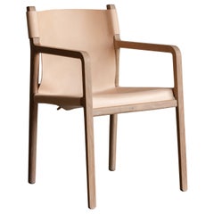 Delano chair in White Oak and Veg Tan Leather