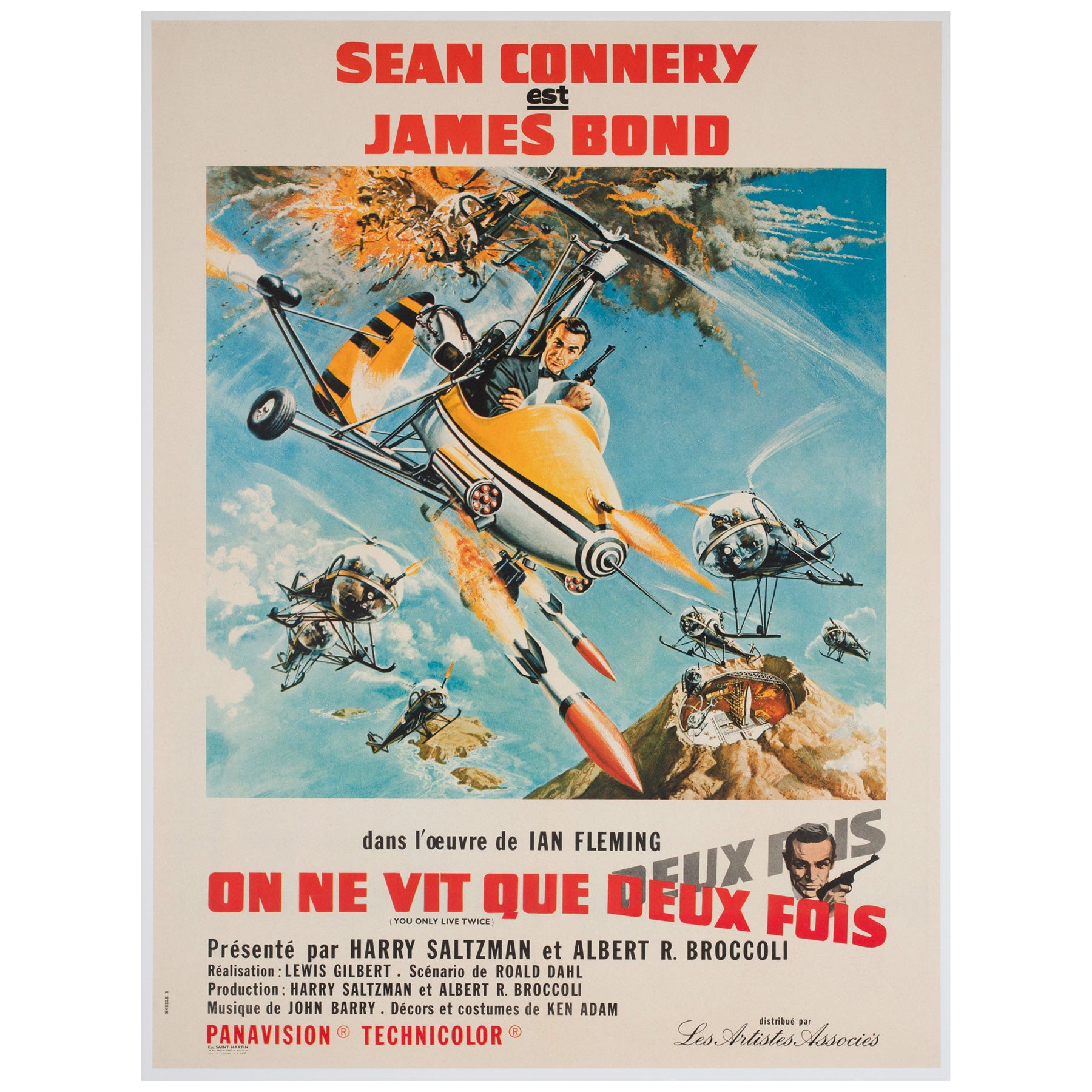 Si vive solo due volte 1967 Film Moyenne francese, Poster, Frank McCarthy in vendita