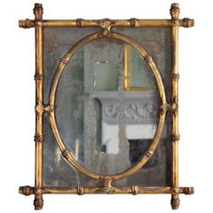 Gilded Faux Bamboo Mirror