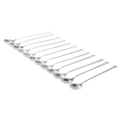 Set of 12 Tiffany & Co. Windham Pattern Sterling Silver Iced Tea Spoons
