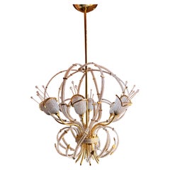 French Maison Bagues Beaded Crystal Chandelier