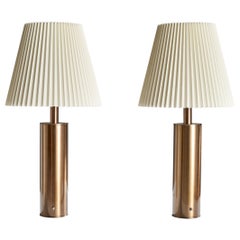 Laurel Lamp Co, Table Lamps, Copper, USA, 1970s