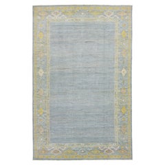 12 X 19 Blue Contemporary Sultanabad Designed Wool Rug By Apadana