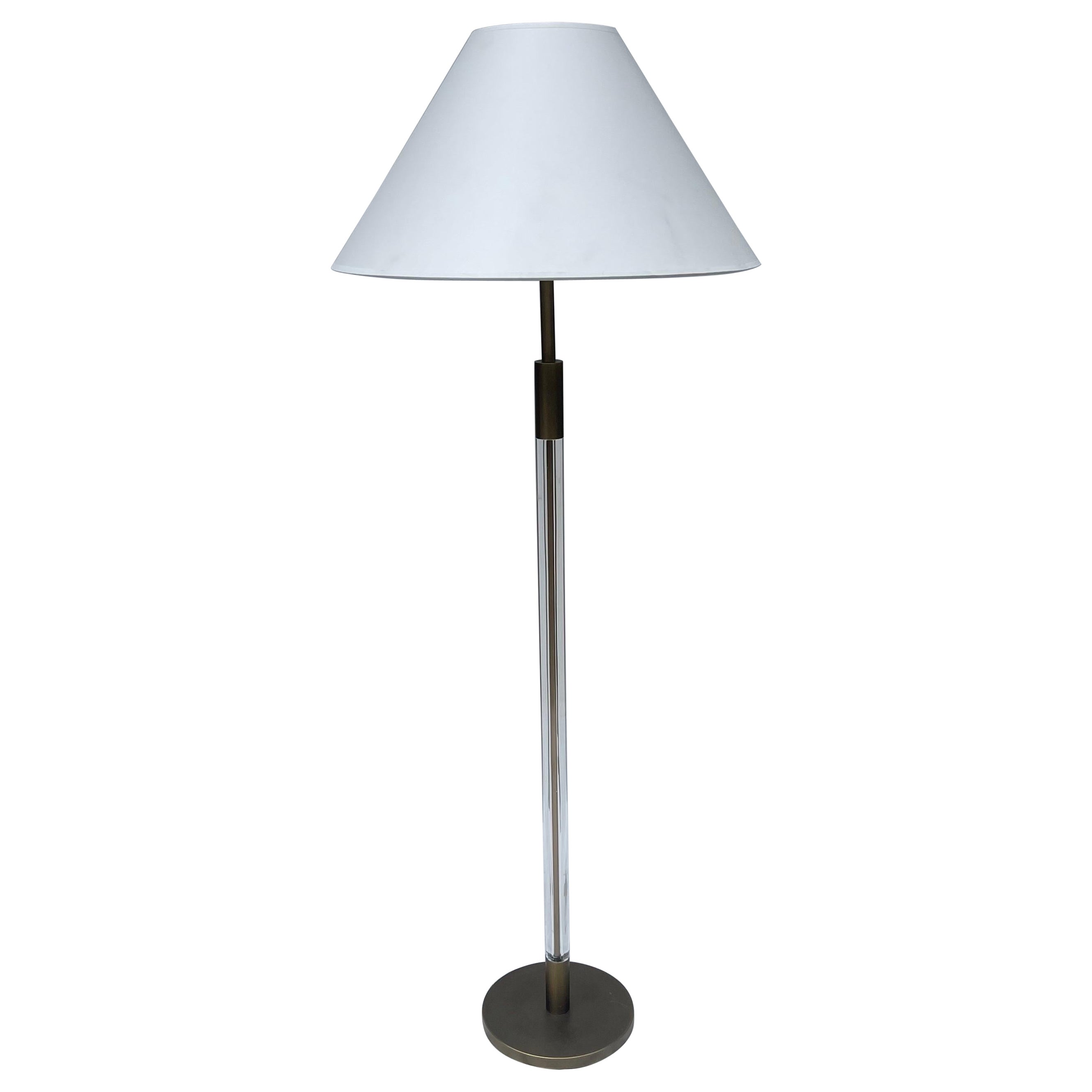 Wonderful Visual Comfort Ralph Lauren Floor Lamp Brass Lucite White Shade