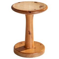 Swedish Designer, Stool, Pine, Sweden, 1970s