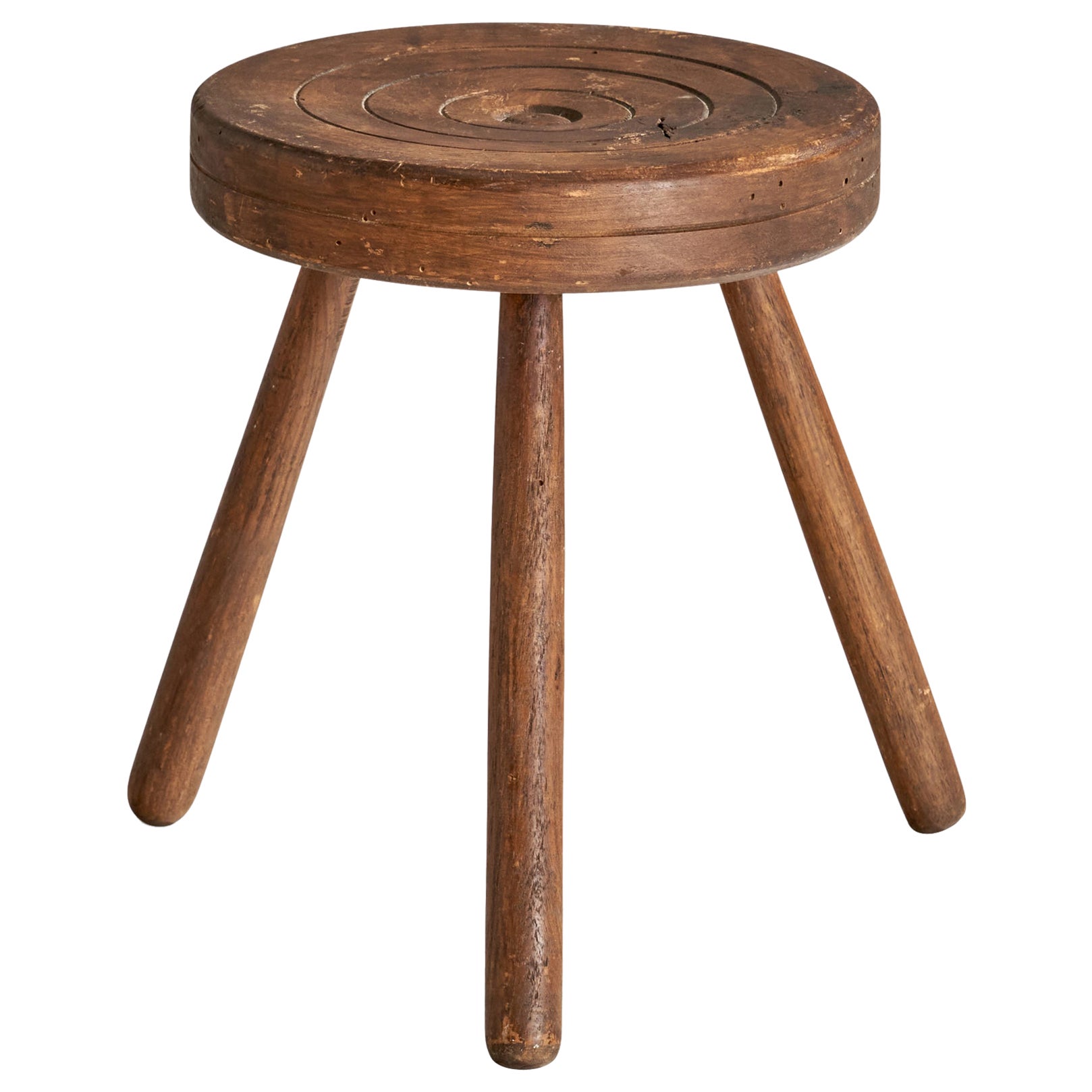 Diseñador italiano, Taburete, Madera, Italia, Década de 1940