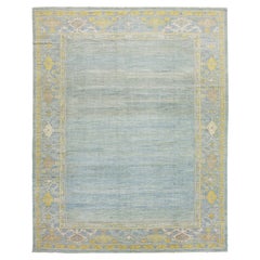 Tamaño De La Habitación Alfombra Moderna De Lana Con Diseño Sultanabad Azul De Apadana