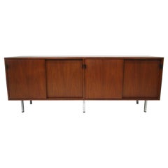 Florence Knoll Walnut Credenza / Sideboard for Knoll