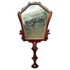 Georgian Fancy Double Hand Mirror in Mahogany and Holly England 1820s