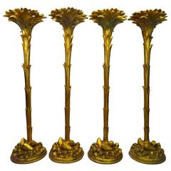 Set of Four 20th Century French Serge Roche Style Torchères