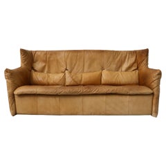 Gerard van den Berg Natural Leather High Back Sofa for Montis
