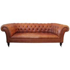 George Smith Cognac Leather Sofa
