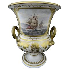 Antique Derby Vase with a Nautical Scene