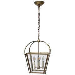 Wonderful Vintage Vaughan Lighting Lantern Bronze Brass Square Light Fixture