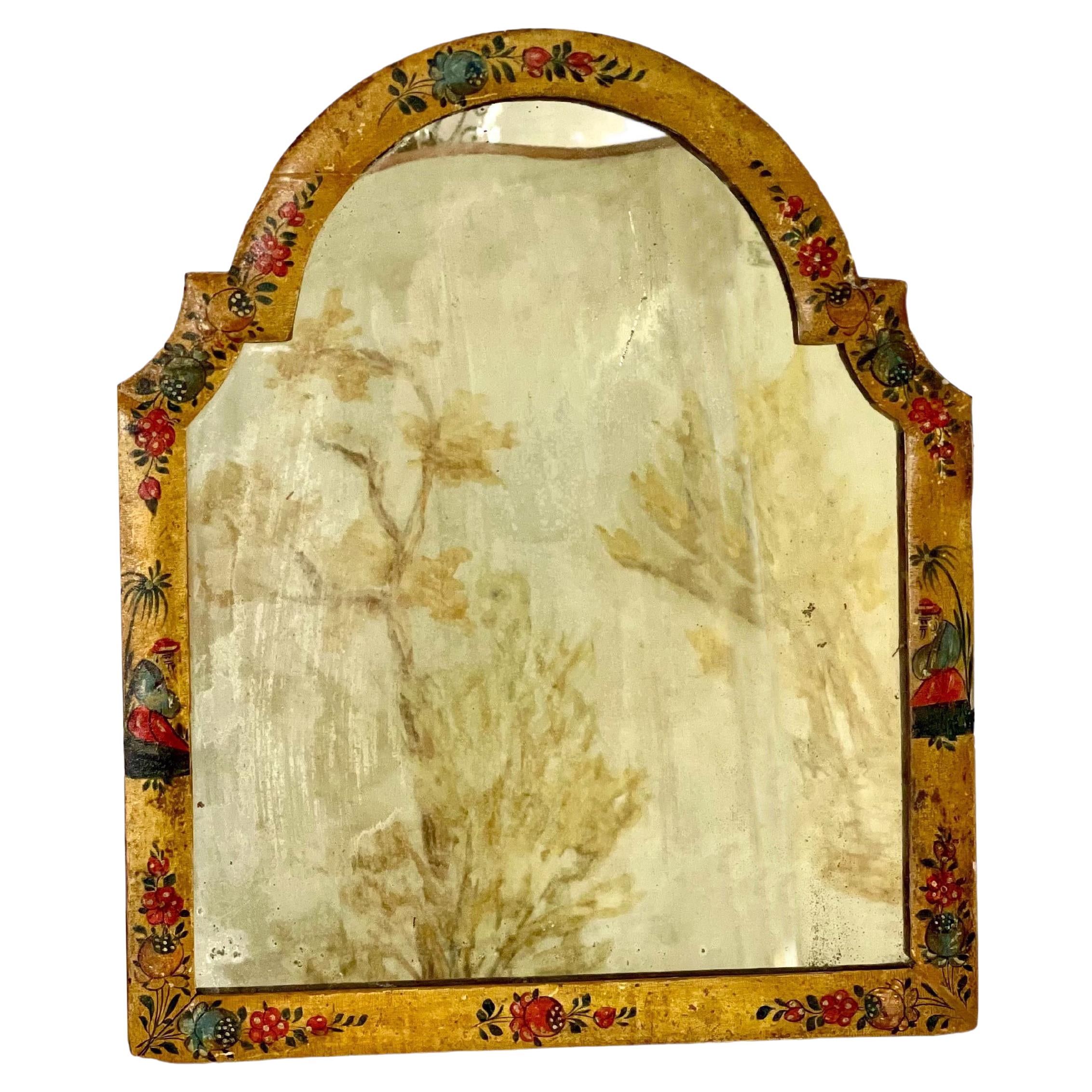 18th Century Chinoiserie Lacquered Table Mirror For Sale
