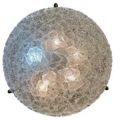 Vintage Hillebrand Bubble Glass Light Fixture