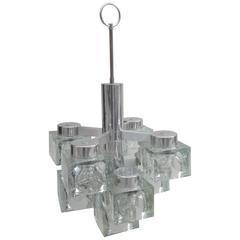 Gaetano Scolari Lightolier Ice Cube Chandelier 9