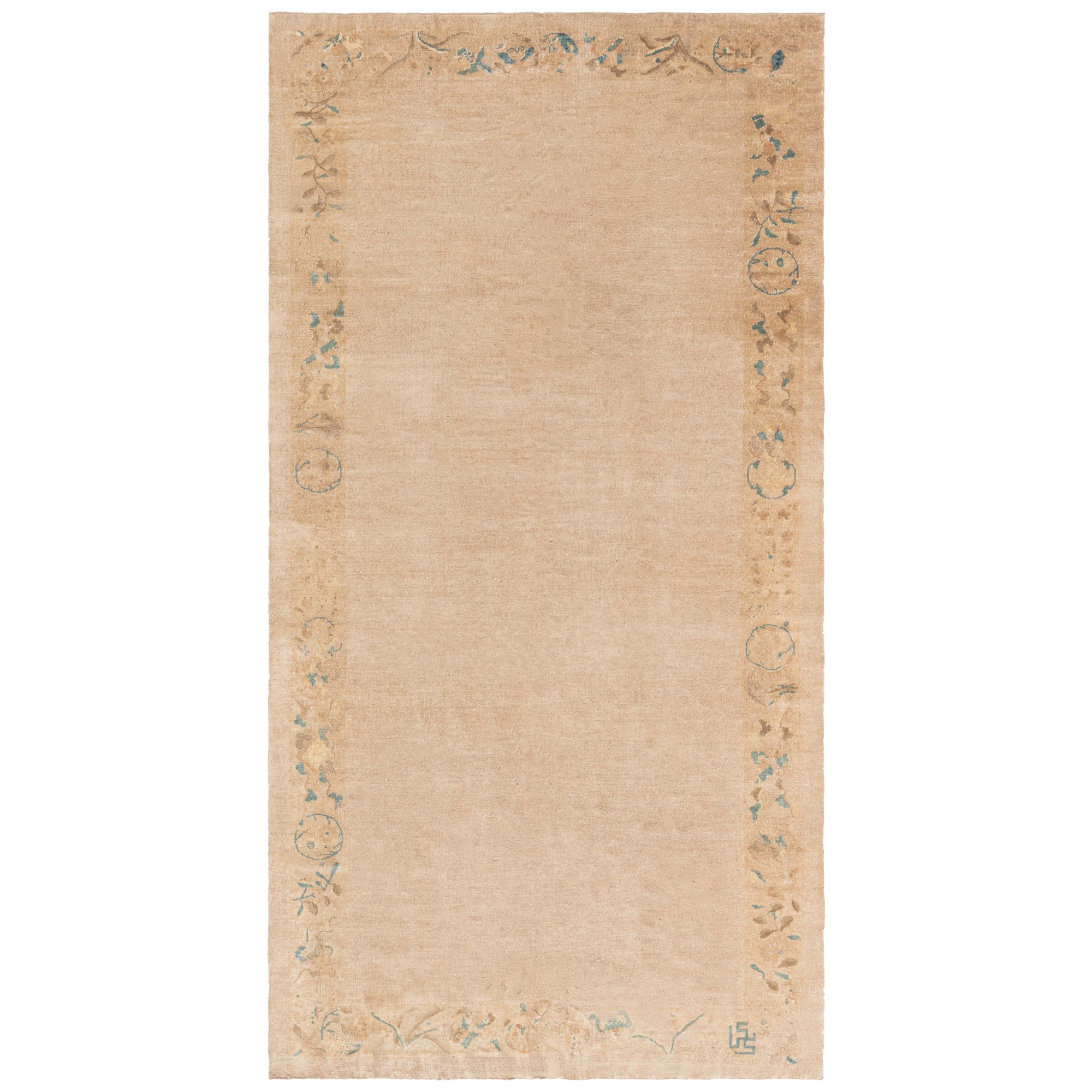 Doris Leslie Blau Vintage Chinese Botanic Handmade Wool Rug