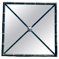 Specchio monumentale da pavimento e da parete in finto bambù, Greene & Greene, anni '40